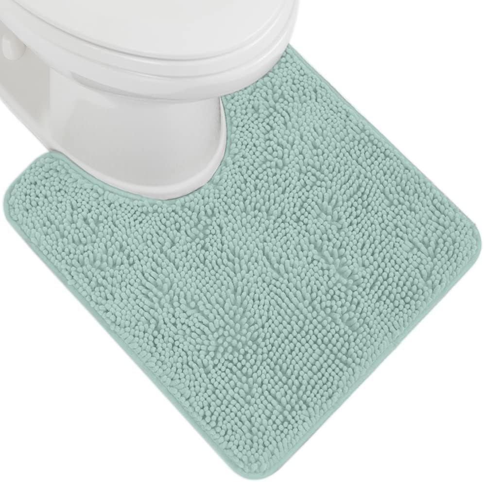 GORILLA GRIP Bath Rug Mat, Thick Soft Absorbent Chenille, Quick Dry Microfiber Mats, Rubber Backing Washable Shower Floor Rugs, US Designed Bathroom Bathmat Home Decor Accessories, 24x17, Grey