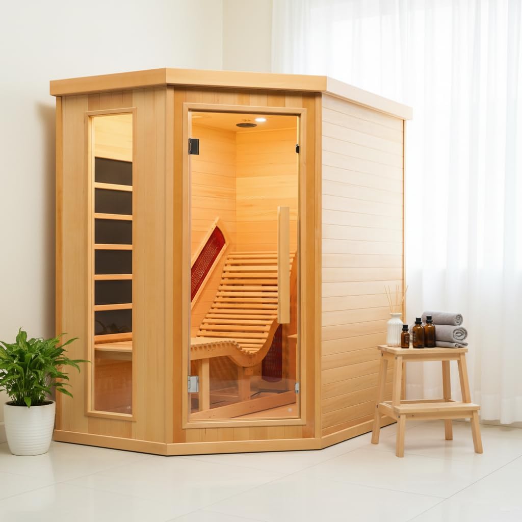Full Size Home Sauna, Portable Steam Sauna for Home Spa, One Person Foldable Lightweight, Full Body Sauna Tent for Relaxation, 1600W & 4L Steamer Generator, Remote Control, Foldable Chair